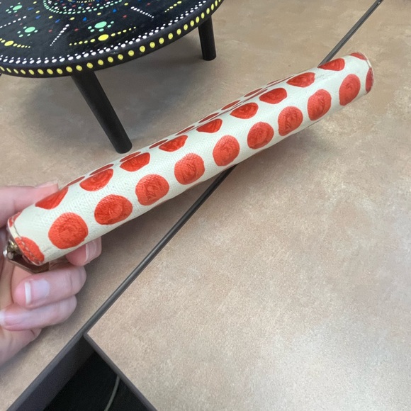 Coach Red and Cream Polka Dot Vintage Wallet EUC - Picture 3 of 12